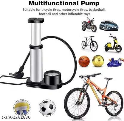 FamosCo Prime High Pressure Foot Air Pump | Cycle Tyre Inflator with Extra Needle & Valve | Portable Air Pump